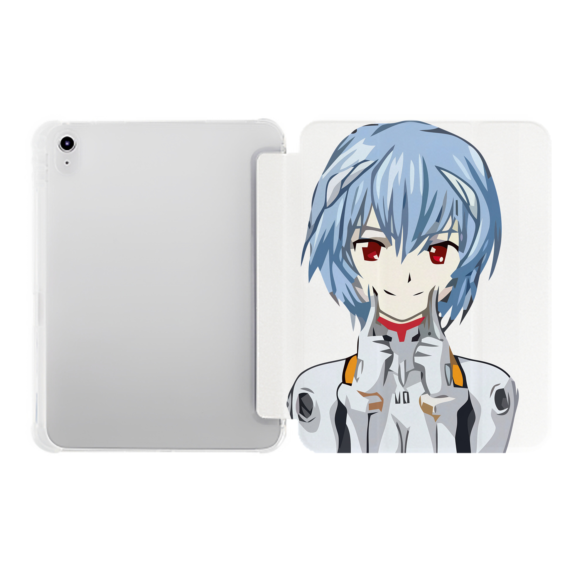 （画像用） EVA 新世紀エヴァンゲリオン IPad ケース ペン収納付き 三つ折りスタンド PUレザー×シリコン 対応機種9.5/10.5/10.9インチ
